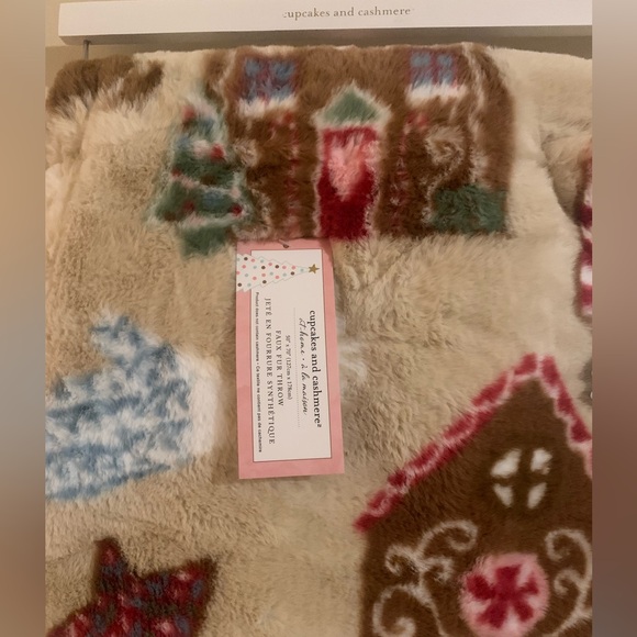 Faux Fur Gingerbread Throw Blanket by Cupcakes and Cashmere - Picture 2 of 4